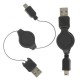 Cabo Mini Usb 5P - USB Retrátil 0.75M
