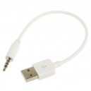 Cabo USB para  3.5mm Jack - IPod shuffle 1st /2nd /3rd Geração 15.5cm
