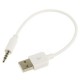 Cabo USB para  3.5mm Jack - IPod shuffle 1st /2nd /3rd Geração 15.5cm