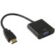 Adaptador HDMI (Macho) para VGA (Femea)* Ver Descrição