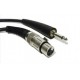 Cabo XLR Fêmea/Jack 6.5mm Macho 2 Metros