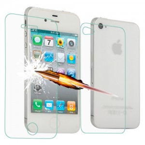 Vidrio Templado 0.3mm 2 em 1, Frente e Tras Anti-Explosion iPhone 4 & 4S