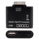 Adaptador 5 em 1 OTG Compativel Samsung Galaxy Tab P3100 / P5100 / P6200 / P6800 / P7100 /P7300 /P7500 /N5100 / N8000