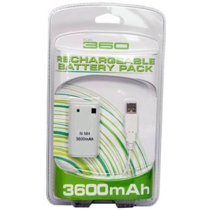 Bateria Compatível de Comando + Cabo USB XBOX 360 (3600mAh)