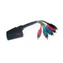 Cabo SCART Fêmea - 5 RCA (3RGB-2Audio)