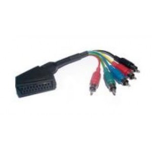 Cabo SCART Fêmea - 5 RCA (3RGB-2Audio)