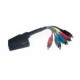 Cabo SCART Fêmea - 5 RCA (3RGB-2Audio)