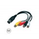 CABO DIN 5P MACHO / 4RCA ÁUDIO 0.2M