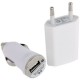 Kit de Viagem (carregador,cabo,adaptador isqueiro e auriculares) iPhone 6/6 Plus, 5/5S/5C (branco)