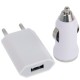 Kit de Viagem (carregador,cabo,adaptador isqueiro e auriculares) iPhone 6/6 Plus, 5/5S/5C (branco)