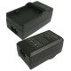 Carregador p/ Bateria 2 em 1 CANON NB2L/ 2LH/ 2LH12/ 14 