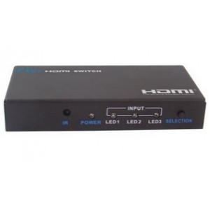 Conmutador HDMI 3 Entradas / 1 Salida - c/ Mando a Distancia 