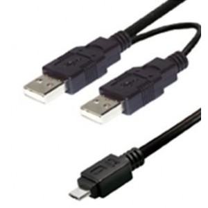 Cable USB Y (2xUSB-A para Micro USB)