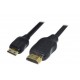 CABO HDMI DOURADO MACHO / MINI HDMI MACHO PRETO 5M