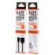 Cabo Compativel usb p/ Micro usb HAWEEL 1mt Preto