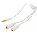 ADAPTER 4-POL. 3,5MM STECKER /2 X 4-POL. 3,5MM BUCHSE 0,2M