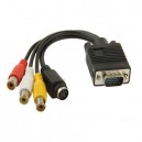CABO VGA para S-Video AV RCA TV