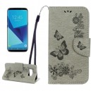 Capa Compativel Samsung Galaxy S8 ,Horizontal Flip (cinza)