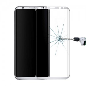 PROTETOR VIDRO TEMPERADO CURVO SAMSUNG GALAXY S8 / G9500 PRATEADO