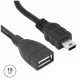 CABO USB OTG 2.0 TIPO-A FÊMEA / MINI USB TIPO-B MACHO 15CM