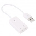 Adaptador de Som USB 2.0 Plug and Play (Branco)