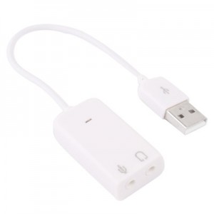 ADAPTADOR DE SONIDO USB 2.0 PLUG AND PLAY (BLANCO)