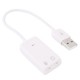 Adaptador de Som USB 2.0 Plug and Play (Branco)