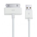 Cabo USB compatível branco iPhone 4 e 4S, iPhone 3GS/3G, iPad 3 / iPad 2/iPad, iPod Touch, 2 metros