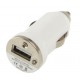 Carregador Carro USB compatível branco para iPhone 6 e 6 Plus / iPhone 5, 5S e 5C / iPhone 4 e 4S / iPhone 3G e 3GS / iPod Touch