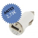 CARREGADOR CARRO USB COMPATÍVEL BRANCO PARA IPHONE 6 E 6 PLUS / IPHONE 5, 5S E 5C / IPHONE 4 E 4S / IPHONE 3G E 3GS / IPOD TOUCH