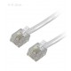Cabo Telefone 6V/4C RJ11 Macho/Macho 10mt - Branco