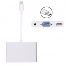 Adaptador Type-C 3.1 Para VGA + HDMI + 3.5mm