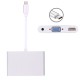 Adaptador Type-C 3.1 Para VGA + HDMI + 3.5mm