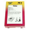 Sacos de Asp. Philips/Nilfisk 6 Peças + 2 Filtros