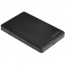 CAIXA DISCO RIGIDO 2.5" SATA C/ MINI USB 2.0 PRETO ALUMÍNIO