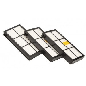 Kit 3 Filtros Hepa compatível c/ Aspirador iRobot Roomba Séries 800 e 900