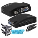 CONVERSOR VÍDEO VGA+BNC+SVHS P/ VGA C/ CABOS