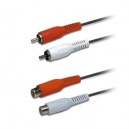 Cabo 2xRCA Macho / 2xRCA Fêmea 1,5mt 