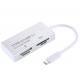 Leitor de cartões USB-C TF, SD, MS, M2 Cabo 14CM