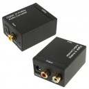 Conversor Digital ótico, coaxial, toslink, para Analógico RCA