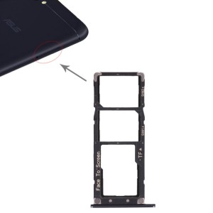 Suporte de Cartão SIM Compatível Asus Zenfone 4 Max ZC554KL Preto