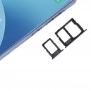 KIT Suportes de Cartões Compatível Galaxy J3 (2017) Dual SIM / J330 & J5 (2017) J530 & J7 (2017) J730 Preto