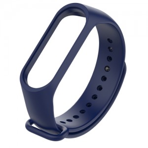 Pulseira de borracha para Xiaomi Mi Band 3 azul escuro