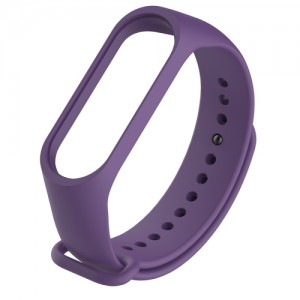 Pulseira de borracha para Xiaomi Mi Band 3 roxa