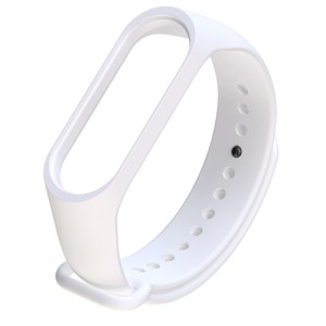 Pulseira de borracha para Xiaomi Mi Band 3 branca