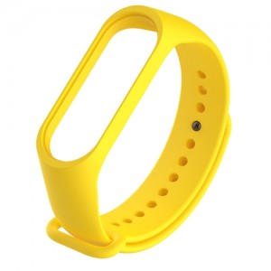 Pulseira de borracha para Xiaomi Mi Band 3 amarela