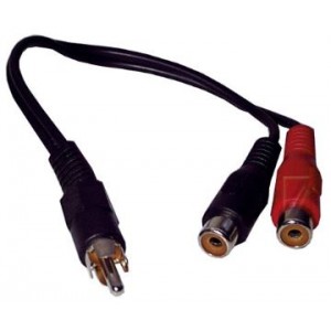 CABO RCA MACHO / 2 RCA FEMEA 0.2M