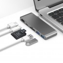 Adaptador USB-C / Tipo-C para USB3.0x2 Tipo-Cx1 , HDMI, Leitor de Cartões SD,Micro SD