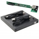 Adaptador USB 2.0 Universal Notebook External 12.7mm CD/DVD SATA Port Optical Drive Box Kit