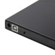 Adaptador USB 2.0 Universal Notebook External 12.7mm CD/DVD SATA Port Optical Drive Box Kit